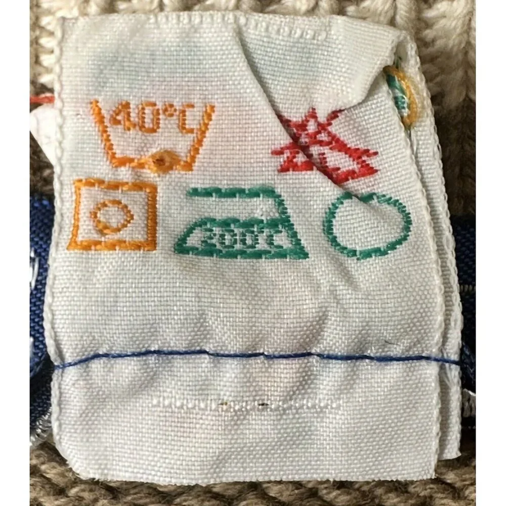 Vintage Bay Club Cardigan Sweater 80s Grandpa Knit Baggy Brown Mens Size Large - Picture 10 of 12